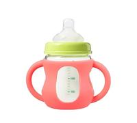 Feeding Bottle Handle, Silicone Easy Grip Sleeve for Milk Bottles, Anti Slip Bottle Holder Safe Feeding Support, Comfortable Grip Accessory Nursing Transition Home Travel Use