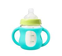 Feeding Bottle Holding Handle, Removable Silicone Cover - Breast Milk Bottle Holder | for Milk Water and Feeding Formula During the Transitional Phase at Home and