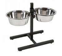 Feeding Bowl 2 x 4,7 L Height-Adjustable Bowl Stand Doppelnapfhalter Dog BAR Dog