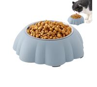 Feeding Bowl for Cats, Pumpkin Shape, Slanted Leak-Proof Pet Bowl, Stainless Steel Dog Bowl - for Cat Puppies Outdoors when Travelling at Home and in the