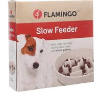 FEEDING BOWL SLOW FEEDER KANA ROUND BEIGE 18CM 700ML
