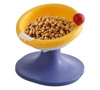 Feeding Bowl Stand for Cats - 60 Degree Height Adjustable, Cute Raised Bowl, Ceramic Pet Bowls | Feeding Station for Home, Small Breeds, Indoors, Kittens, Home, Treats