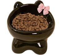 Feeding Bowls for Cats, Raised Cat Bowl, Ceramic Feeding Bowl, Cat Raised Tilted Pet Feeding Bowls, Cute, Tilted Cat Bowl in Kitten Shape,