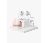 Feeding Bundle: M5 Smart Wearable Breast Pump and 120 Breastmilk Storage Bags and Nursing Bra YN21 | Breast Pump Color: Quill Grey | Pump Bra Size: 3XL