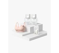 Feeding Bundle:S12 Pro Quick and 4-in-1 Hands Free Pumping Bra and 120 Breastmilk Storage Bags | Breast Pump Color: Pink Gradient | Pumping Bra Size: XL