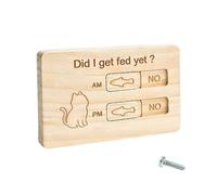 Feeding Chart for Dogs Wooden Magnetic Treat Eating Check Sign | with AM and PM Sliding Button Did You Feed The Dog for Puppy Cage Dinner Countertop Medium Large Breed Kitten