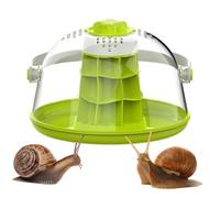 Feeding Container for Reptiles, Reptile Terrarium Lizard Cage Habitat - Transparent Lizard Habitat Cage, Mini Pet House for Snails, Reptiles, Turtles and Small Animals