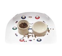 Feeding Mat for Dogs, Leak-Proof Bowl Mat with Raised Edge, Dog Food Mat, for Puppies, Kittens, Home, On the Go, Car Travel, Eating