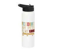 Feeding My Pets is My Love Language Stainless Steel Insulated Water Bottle