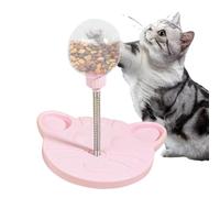 Feeding Station, Ball with Spring, Spring Cat Treat Dispenser Toy, Interactive Pet Toy, Food Dispenser Hard Slow Feeder for Cats and Small Dogs