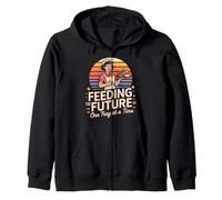 Feeding The Future One Tray At A Time Zip Hoodie