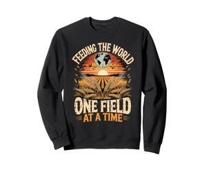 Feeding the World One Field at a Time Farmer Farming Sweatshirt