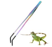 Feeding Tongs | Straight & Curved Tweezers | Non Slip Accessories Silicone Head Tools for Lizards Home Tank Aquatic Plants Spider Pet Snakes