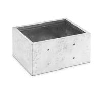 Feeding Trough 45 x 35 x 23 cm 36 Litres Rectangular - Animal Care Equipment by Wiesenfield Silver