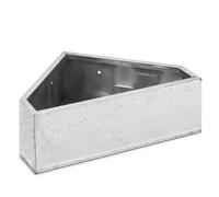 Feeding Trough 64 x 46 x 21 cm 30 l Triangular - Animal Care Equipment by Wiesenfield Silver