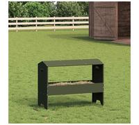 vidaXL Livestock Feeding Trough Olive Green 79 x 35 x 62 cm
