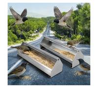 Feeding Trough,Premium Poultry Feeding Trough - Square/Round Bottom, 31.5in Long, Adjustable Swivel Crossbar for Ducks, Turkeys, Geese - Durable Chicken Feeder (L 80cm)