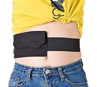 Feeding Tube Belt, Peritoneal Dialysis Cover Comfortable PD Belt G/Peg Feeding Tube Holder Catheter Drainage Abdominal Fixation Nursing for Patients (98-115CM), Black, Peritoneal Dialysis