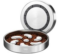 Feedoo Slow Feeder Dog Bowl, Double-Layer Food-Grade Stainless Steel, Heavy Duty with Non-Slip Rubber Base, 3Cups Capacity for Small and Medium Dogs to Slow Down Eating