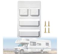 Feegela Toilet Service Flap Door Organiser for Motorhome & Caravan, Cassette Toilet Door Storage, PP Compartment Shelf for Waste Water Tank Flap, Compatible with Thetford, for Dometic & Fiamma