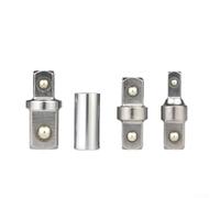 Feegow 1/2 Inch Square Drive Adapters Set - Triple-Size (1/2" / 3/8" / 1/4") Double-Head External Square to Internal Hexagonal Connectors for Electric Wrenches,