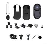 Feegow 1080P Action Camera, Mini Thumb Action Camera 120° Wide Angle Lens 1080P Body Cameras with Lanyard, Hands-Free POV Camcorders for Cycling Travel(Black)