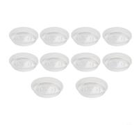 Feegow 10pcs Transparent Plastic Flower Pot, Saucers Sturdy Trays Designed For Efficient Water Management In Gardens Catching Tray For Flower Pots As A Reservoir And Base(13cm)