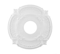 Feegow 1Pack Split Lighting PU Ceiling Medallion - Ceiling Cover Plate Ceiling Fan Medallion, Led Lighting Ceiling Medallions Round Ceiling Medallion