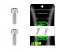 Feegow 2-Pack MTB Crank Arm Fixing Bolts M6x18mm Lightweight | M6x18mm precise fit, high-strength alloy, harsh condition resistance, 5mm hex key compatible(silver)