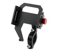 Feegow Aluminum Alloy Bicycle Phone Mount Bracket Waterproof Black | 360-degree rotation, aluminum alloy body, waterproof coating, fits 60-100mm phones, secure grip(Black)