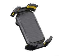 Feegow Bike Phone Holder Metal Handlebar Mount Shockproof | Internal metal arms, 4-lock stability, fits vertical horizontal vents, anti-scratch silicone, bumpy road safe(Black)