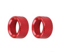 Feegow Car Audio Volume Control Cover Aluminum for Kia Forte | for premium aluminum alloy, red finish, protects original knob, fits for kia Forte 2019-2024, enhances interior style