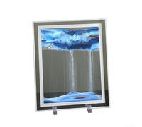 Feegow for MOVING Sand Art Picture, Three-dimensional Dynamic Sand Art, Rectangle Vision Sand Picture Sandscape Flowing Exotic Sand Frame Desktop Décor