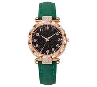 Feegow Ladies Watch Soft PU Strap Minimalist Casual Design | Glow-in-the-dark markers, visible in low light, easy time reading, suitable for evening wear
