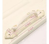 Feegow Large Exposed Barn Door Handle in Antique Copper Finish - For Durable Alloy Material, Minimalist Industrial Style, Fits Wooden & Metal Sliding Doors, 138/239mm(White 138)