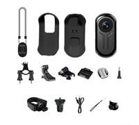 Feegow Mini Thumb Action Camera, 120° Wide Angle Lens, 1080P Body Camera with Mounting Accessories Kit for Cycling, Motorcycle, Pet Walking(Black)