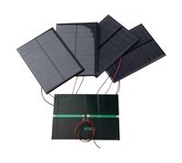 Feegow Polycrystalline Solar Panel Kit (5-Pack) - 5.5V 200mA PV Cells, 110mm x 80mm, Epoxy-Sealed for Durability, Compatible with Low-Power DC Applications & STEM