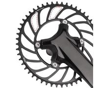 Feegow Road Bike Chainring 110BCD 4-Bolt Narrow Wide Tooth CNC Aluminum Alloy Sprocket For 9 10 11 Speed Single Crankset 48T-56T Black(50T)