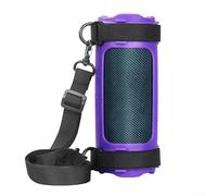 Feegow Silicone Case for JBL Flip 7 Portable Speaker - Travel Carrying Cover with Fixing Strap & Shoulder Strap, Waterproof Drop-Proof Protection(Purple)