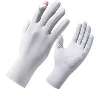 Feegow Touchscreen Bike Gloves UPF50+ Sun Protection for Riding | UPF50+ sun block, breathable ice silk, quick-dry fabric, touchscreen tips, secure silicone grip