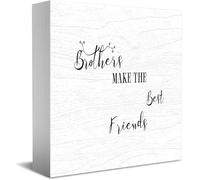 Feehiget Brothers Make The Best Friends Wood Box Sign Decor Desk Sign Rustic Home Shelf Wall Decoration Grad Gift 5 X 5 Inches