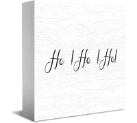Feehiget Ho Ho Ho Home Office Decor Wooden Box Sign 5 X 5 Inch