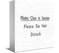 Feehiget Pilates Class In Session Please Do Not Disturb Wood Box Sign Decor Desk Sign Rustic Home Shelf Wall Decoration Grad Gift 5 X 5 Inches