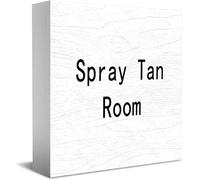 Feehiget Spray Tan Room Home Office Decor Wooden Box Sign 5 X 5 Inch