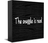 Feehiget The Snuggle Is Real Wood Box Sign Decor Desk Sign Rustic Home Shelf Wall Decoration Grad Gift 5 X 5 Inches