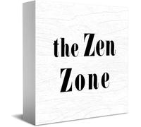Feehiget The Zen Zone Home Office Decor Wooden Box Sign 5 X 5 Inch