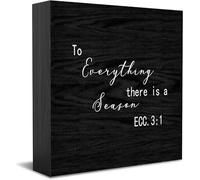 Feehiget To Everything There Is A Season Wood Box Sign Decor Desk Sign Rustic Home Shelf Wall Decoration Grad Gift 5 X 5 Inches