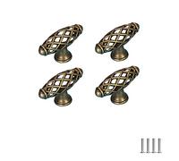 FEEIMOL 4 Pieces Vintage Bronze Bird Cage Drawer Handle Nest Twist Door Handles Antique Birdcage Cabinet Handles Cupboard Pull Cabinet Knob for Furniture Kitchen WardrobeSingle Hole
