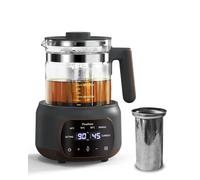 Feekaa Electric Kettle,1.3L Glass Teapot with Removable Infuser,TeaKettle with Timer& Temperature Control,Bouilloire électrique,Tea Maker,Health Pot for Boil Water/Tea/Coffee/Milk,72H Keep Warm,Black