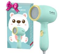 Feekaa Kids Hair Dryer, Portable Mini Baby Blow Dryer, Quiet Small Hair Dryer Travel Size for Children, Compact Kids Hairdryer with DIY Stickers, Gift for Boy & Girl Birthday, New Born, Baby Shower